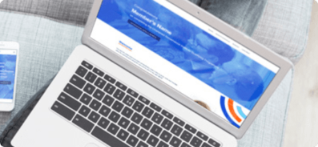 Laptop showing campaign reporting